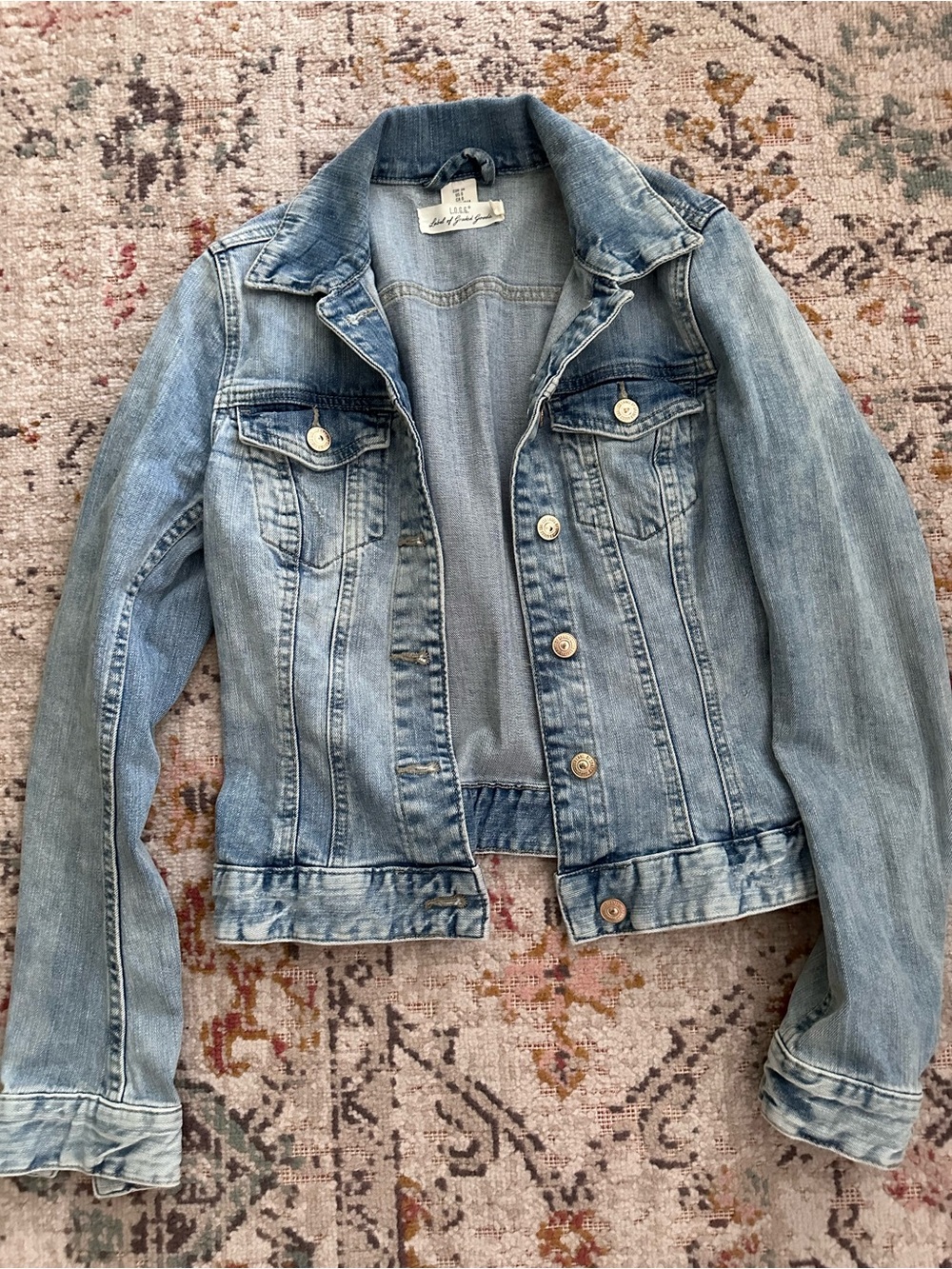 Light Wash Denim Trucker Jacket - Casual Women's Jean Jacket